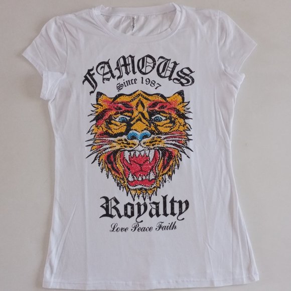 Tiger Famous Royalty love Peace Faith  Tee - Picture 1 of 7